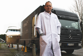 Nieuwe schoudertechniek oefenen in lab op wielen